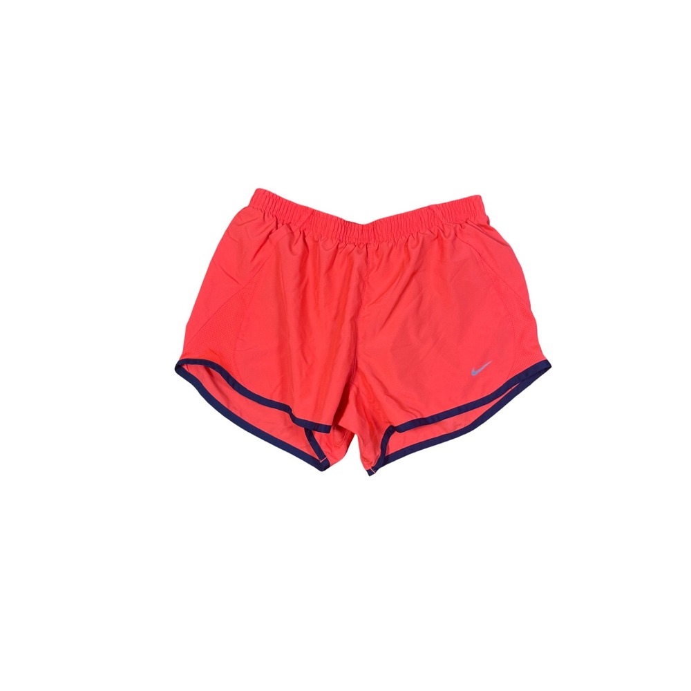 Nike Running Shorts Womens Small Coral Pink Blue Trim Athletic